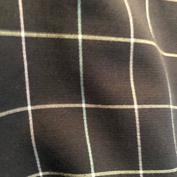 J Jill Window Pane Essential Cotton Stretch Pant Sz. 12 Navy Blue Straight Leg - Picture 6 of 7